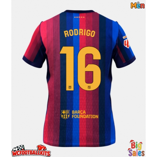 Barcelona Rodri Hernandez #16 Replica Home Stadium Shirt 2026-27 Short Sleeve